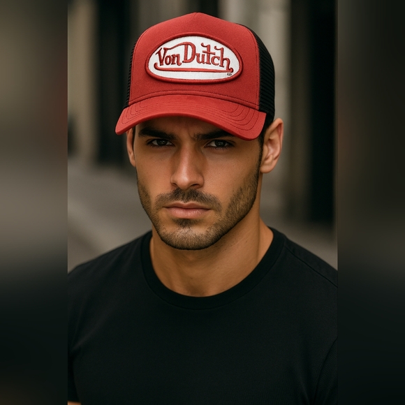Von Dutch Red Unisex Trucker